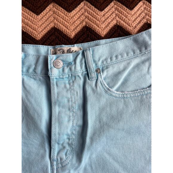 NWT We the Free People Light Blue - Light Wash Denim Shorts sz 26 - Picture 4 of 9